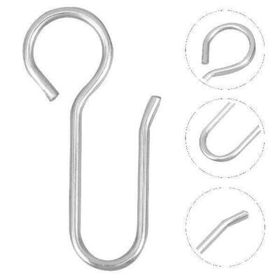 100 Pcs Curtain Track Hooks Metal Zinc Plated Steel