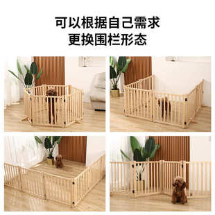 中小型犬宠物狗狗围栏笼子门栏室内挡拦猫咪狗栅栏折叠木质隔离门