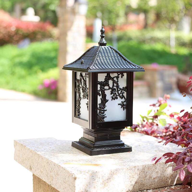 围墙灯柱子灯梅花竹子灯墙柱灯中式户外花园别墅外墙新农村院子灯