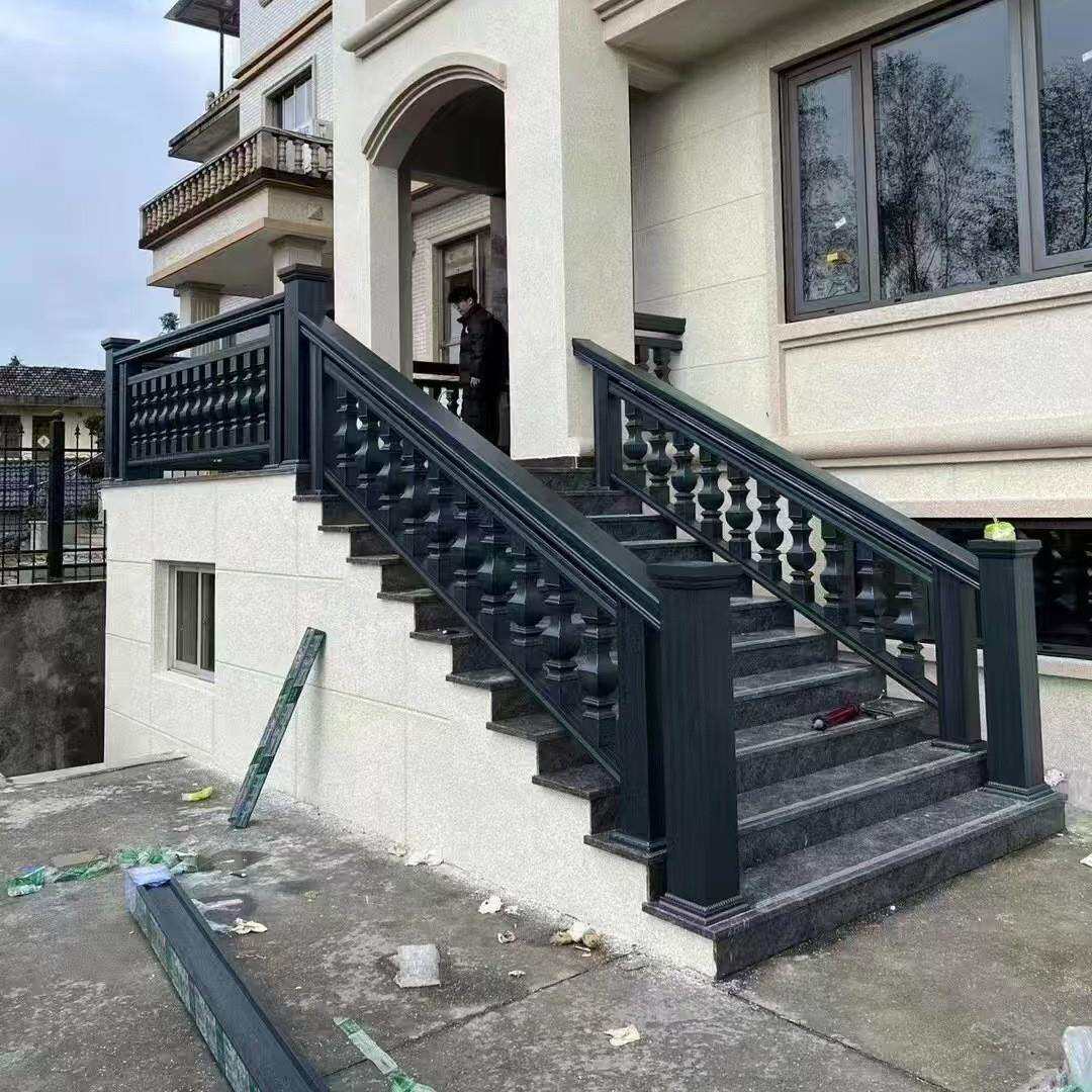 厂家组装式铝合金护栏仿大理石阳台栏杆楼梯扶手欧式露台护栏