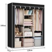 橱 无纺布组装 简易衣防柜尘衣宿舍卧布衣柜家用收纳室衣橱GY 128款