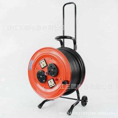YDL30米线缆盘便携式移动手提拖线盘卷线盘带漏电保护380V3*1.5+1