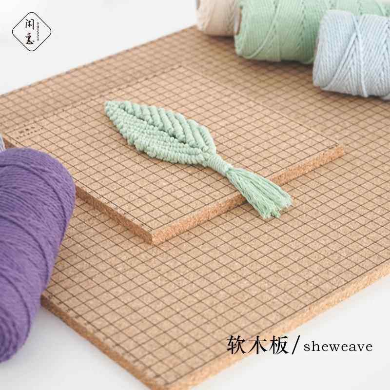 闲惠macrame编绳方格软垫板DIY编织固定工具软木板亚马逊出口