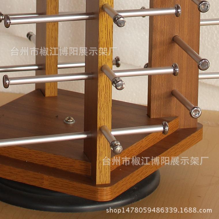 木质旋转太阳镜展眼示架学眼光镜镜陈列架镜转盘饰BY7034墨品展示