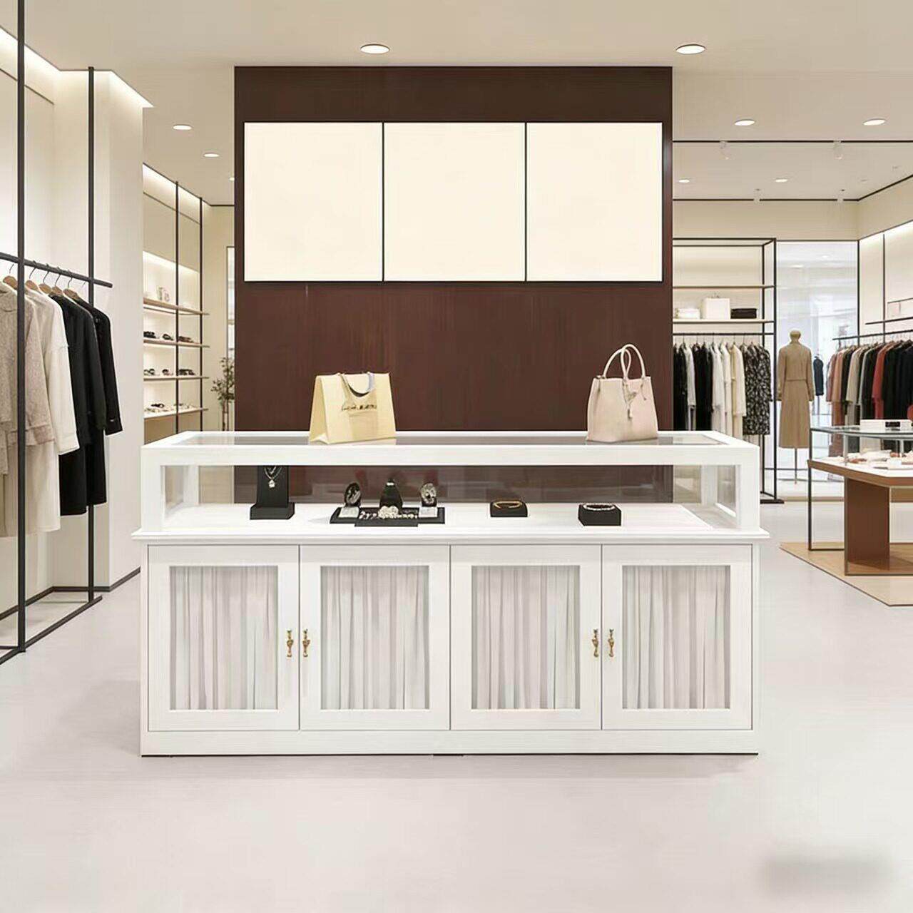 韩国东大街服装店中岛柜收银柜台女装店展示柜中岛台饰品店陈列柜
