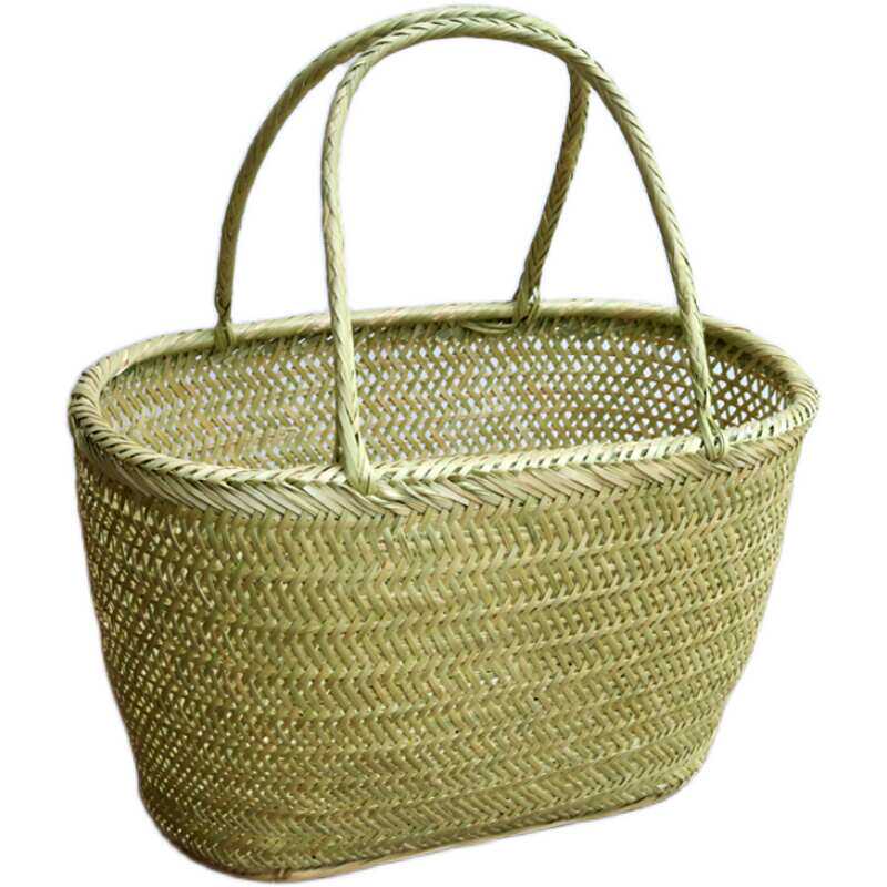 筐竹编小竹篮买菜篮鸡蛋手提篮子购物篮菜筐厨房收纳篮水果采摘,收纳整理,其他收纳篮,淘宝优惠券,粉丝福利购,淘宝优惠卷