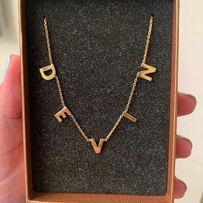 Customized Stainless Steel Name Necklace Personalized Letter