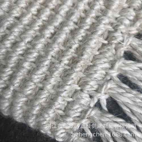 编按需制作手工织白色黄麻地毯茶厅L050展厅仿羊毛流艺苏文时尚地