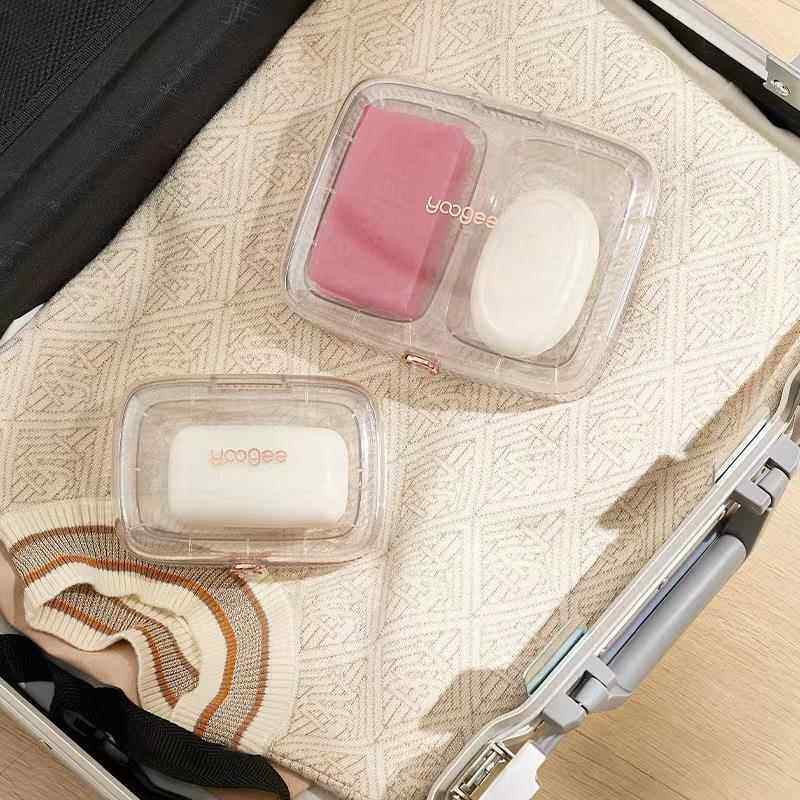 高颜值肥皂盒旅行皂盒密封便携式香皂盒中学生宿舍双层透明肥皂盒