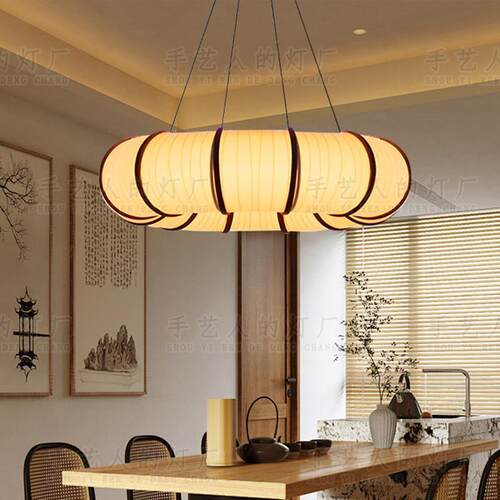 商用咖啡店餐厅收银吧台饭店火锅店笼灯包厢书房茶楼客厅布艺吊灯
