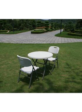 户外休闲圆桌8cm直径形吧桌吹圆BIU塑白色桌面0高脚桌休闲圆桌