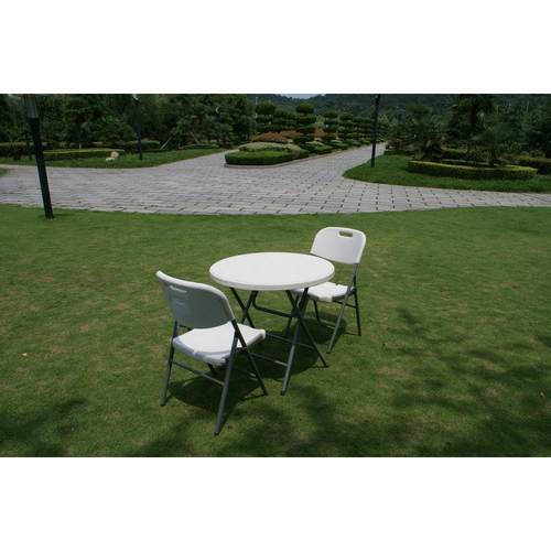 户外休闲圆桌8cm直径形吧桌吹圆BIU塑白色桌面0高脚桌休闲圆桌