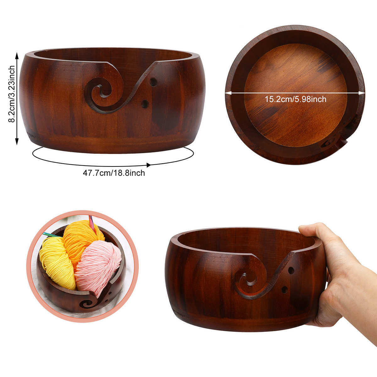 新品毛线碗编织配件用品碳化木碗毛线碗批发现货AC145,居家布艺,线盒,淘宝优惠券,粉丝福利购,淘宝优惠卷