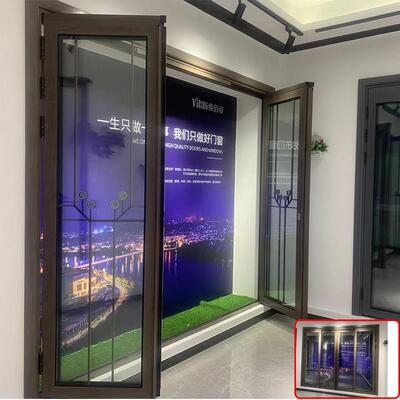 阳台PT PD门推拉折叠门平开 门一体三联动双层玻璃厨房化妆室移门