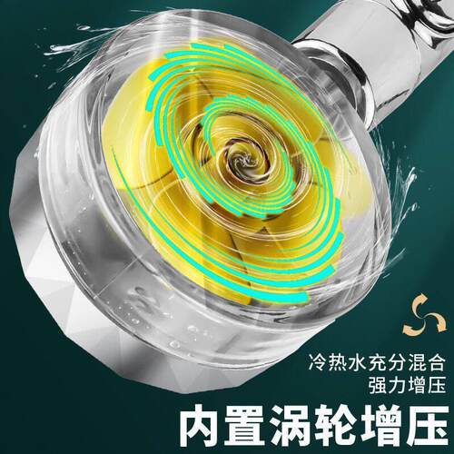 High-Pressure Shower Head Handheld Turbo Fan Showerhead With