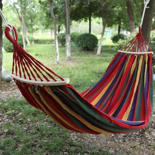 吊床户外野营秋千挂树吊床室内悬挂吊床绑带防侧翻歇脚便携单人床