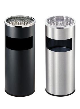 现货砂不钢圆形格桶港式桶写字楼A-085A-酒店商场室内锈钢翻盖垃