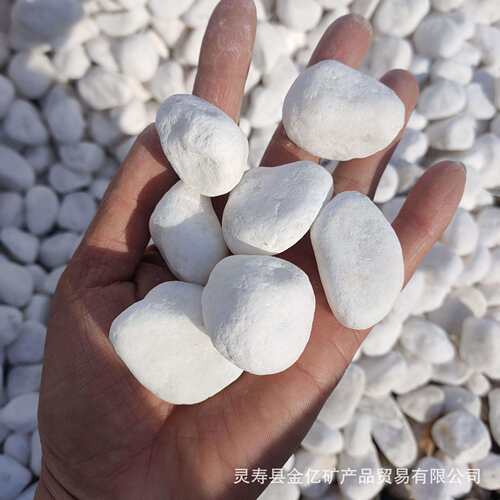 白石子白色石子鹅石水洗石碎石庭院铺地814园林造景装饰小卵白石