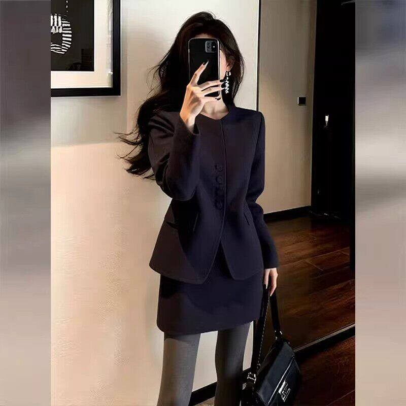 欧洲站2026新款新中式女装独特漂亮春装一整套职业气质裙子两件套