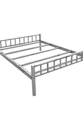 不锈钢床厚1.8m寓出租屋床平主卧不公锈钢加双无品牌/人床铁艺床