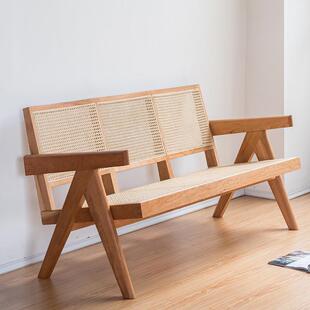 全实木沙发新中式 小户型樱桃木沙发现代简约客厅三人位沙发民宿椅