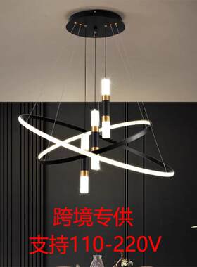 餐厅吊灯客厅灯现代简约卧室餐桌吧台饭厅110v灯具中山工厂跨境