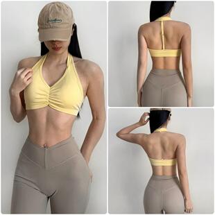 Bra Wide Neck Sports Hanging Back Strap Shoulder