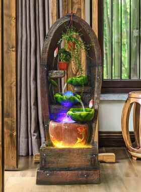 假山流水喷泉根雕摆件店铺开业送礼花园办公室客厅阳台景观加湿器