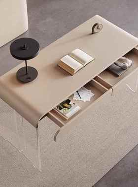 奶油风书现代简约29341轻奢家用办公桌设计师书房梳桌妆台写字台