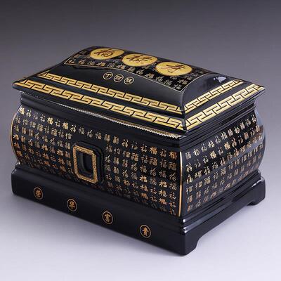 骨灰盒陶瓷高档棺材骨灰坛盅罐耐腐防潮殡葬火化迁坟寿盒骨盔盒