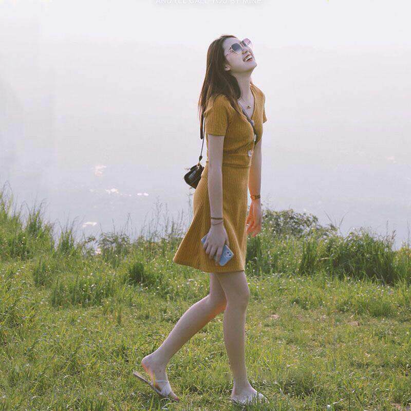 欧洲站夏季女装2026年新款高级感a字裙显瘦收腰小个子连衣裙薄款