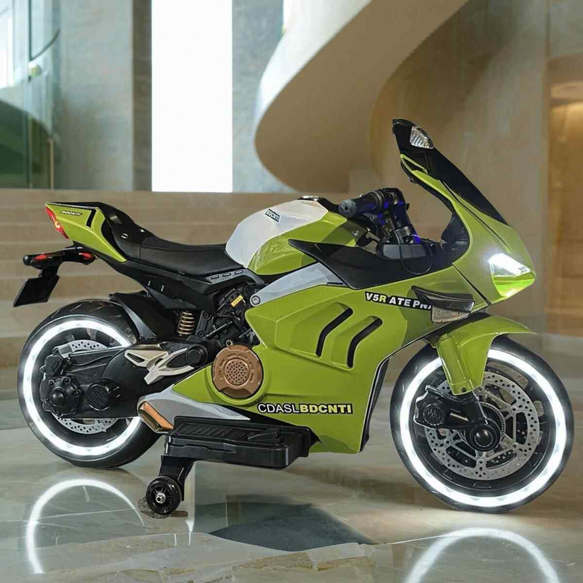 高档红思儿童超电动摩托车迷你宝宝酷机车小达孩子炫大两轮玩具车