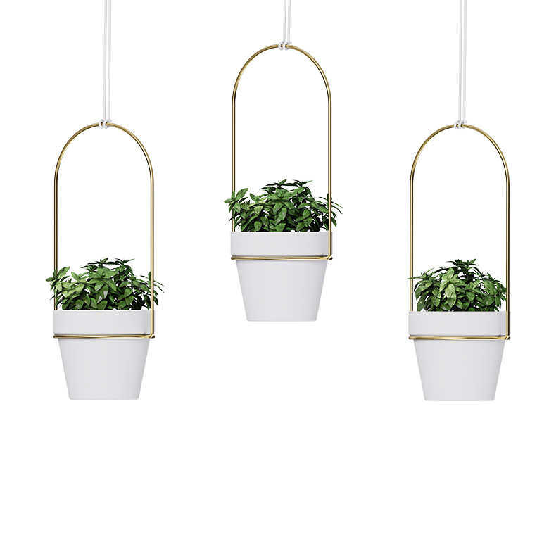 悬挂式花盆可伸缩挂杆多肉花篮创意园艺挂墙吊篮陶瓷壁挂吊盆,鲜花速递/花卉仿真/绿植园艺,花盆,淘宝优惠券,粉丝福利购,淘宝优惠卷