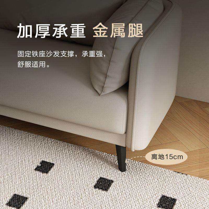 北欧轻奢小户型直排布艺沙发出租屋酒店现代简约双三人位猫抓皮