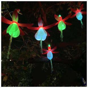 LED节日光纤灯元宵灯笼花挂件灯装饰树木街道景区亮化春节挂树灯