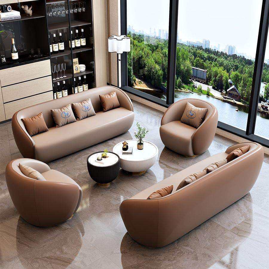 办公室沙发简约时尚休息区酒店前台接待商务会客洽谈休闲茶几组合