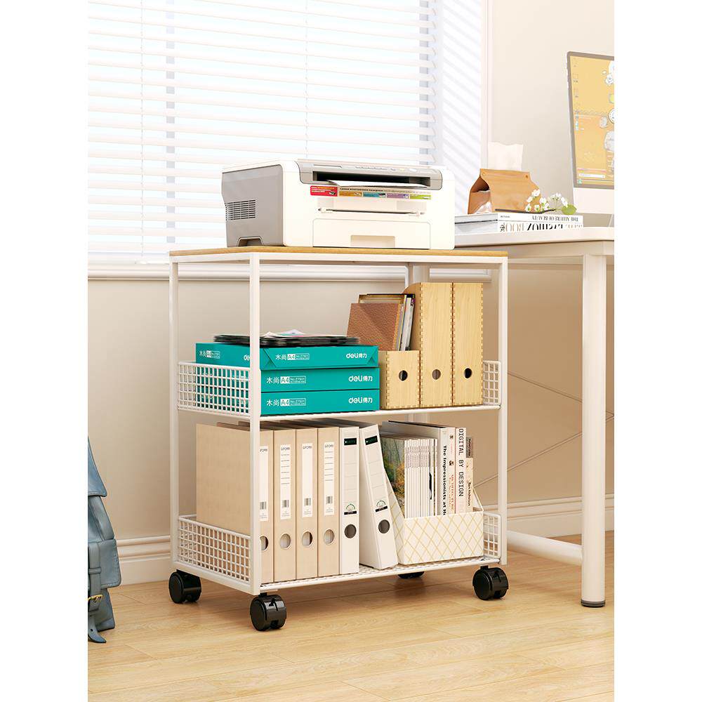 打印机存储架落地式机柜存储架可移动办公电脑机箱主机支架