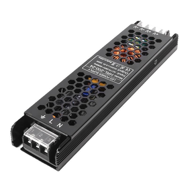 黑金刚长条开关电源12V24V200条足功率 外置灯条灯带恒压驱动电源