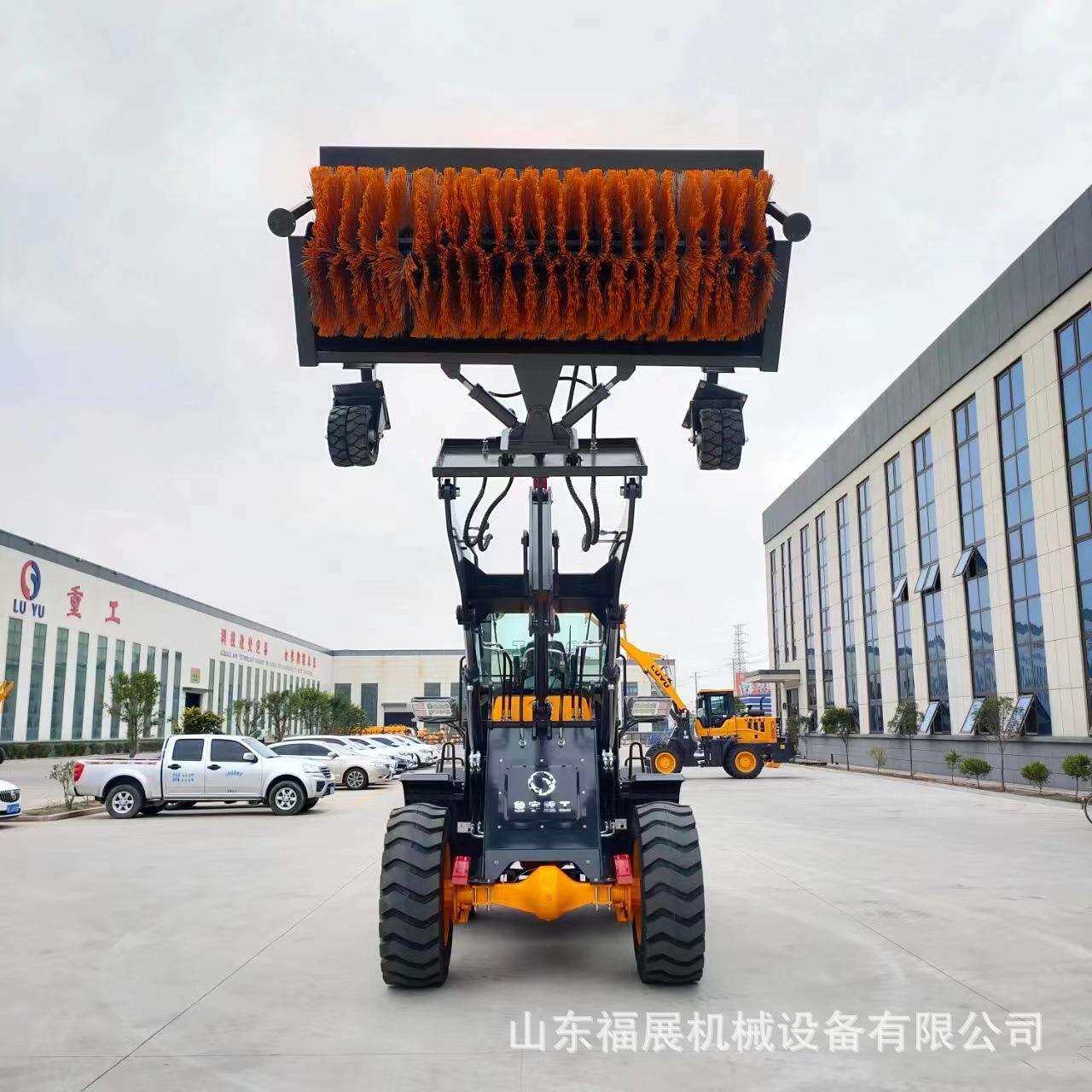 加长臂液压助力扫雪机推雪机 工程铲式无极变速20型装载机林业