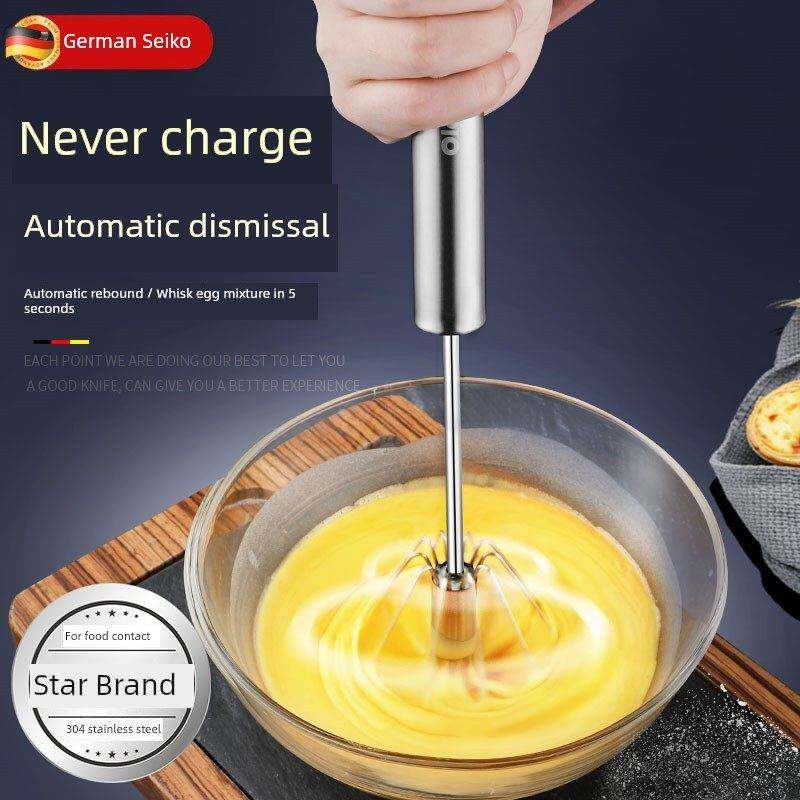 304不锈钢半自动打蛋器手动家用小面糊奶油打蛋器迷你搅拌机