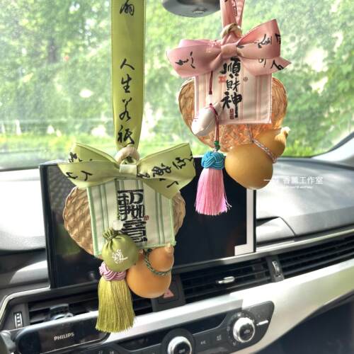 蝴蝶结香包手编小扇子葫芦汽车挂件喜乐招财门挂创意企业端午礼品