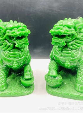 批发玉石工艺品夜光麒麟招财麒麟办公室家居摆件送礼礼品直播