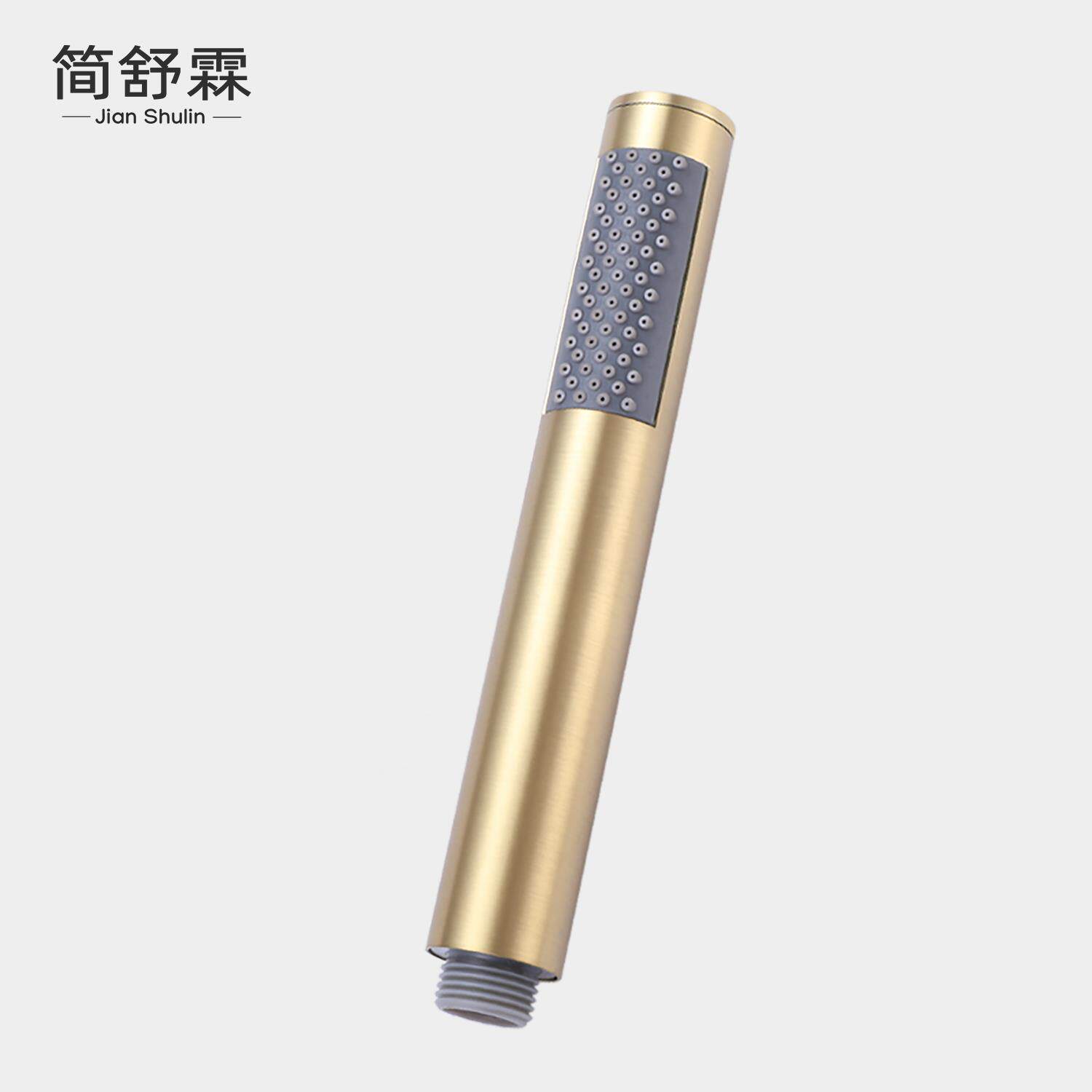 全铜圆柱形手持花洒喷头枪灰色淋浴头黑色金色莲蓬头家用4分通用