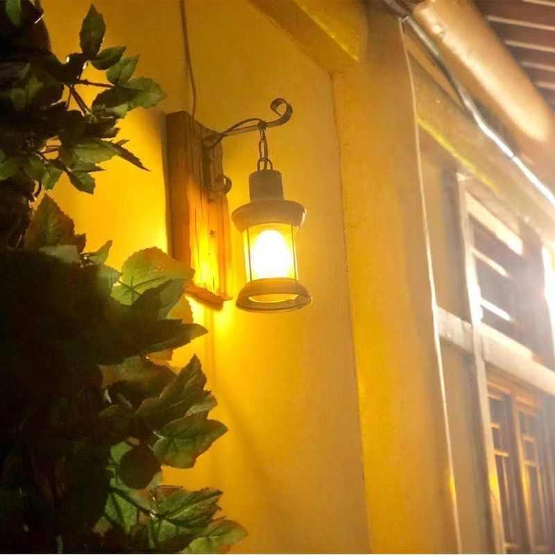 美式复古工业风怀旧实木创意客厅酒吧过道走廊咖啡馆餐厅装饰壁灯