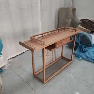 新中式玄关桌玄关柜实木置物台条案条几墙边桌免漆老榆木家具玄关