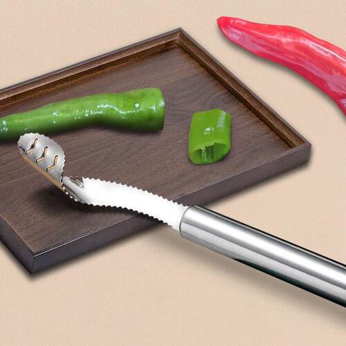 Stainless Steel Chili Core Remover, Bitter Melon Seed Scoop,