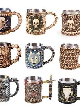 Skull Cup Mug Halloween Christmas Water Cup万圣节圣诞节水杯