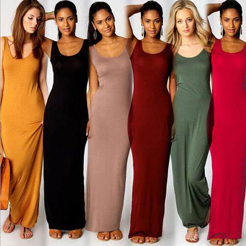 Women's color code vest, long skirt, dress, children's