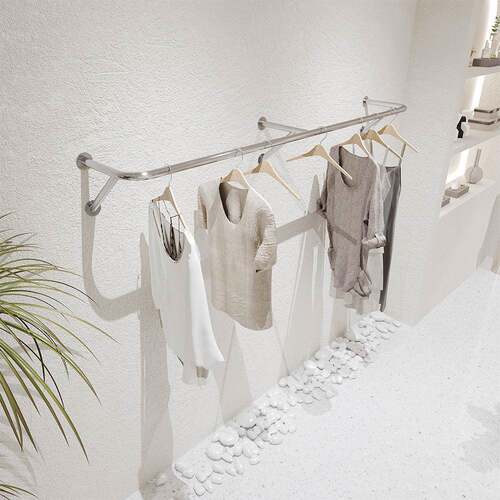服装店展示架上墙衣架女装店侧挂服装架童装壁挂式货架墙上挂衣架