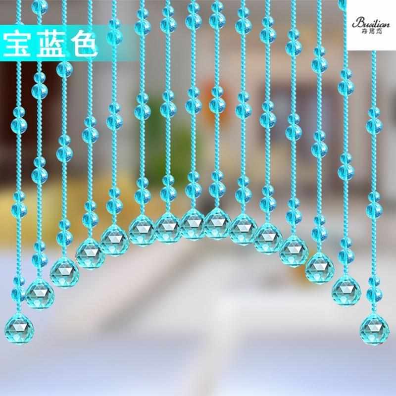 23门帘珠帘隔断新款珠帘免打孔厨房卧室门水晶葫芦珠帘卫生间门挂